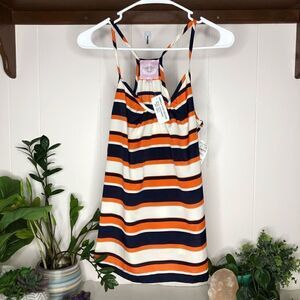 NWT Romeo & Juliet Couture Women's Striped Racerback Cami Tank Multicolor Small